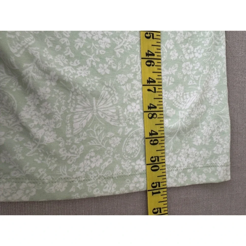 Charter Club Intimates‎ Nightgown Butterfly Paisley Green XS NEW